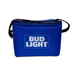 Bud Light Soft Side Insulated Lunch Bag Flexible Zip Around With Strap